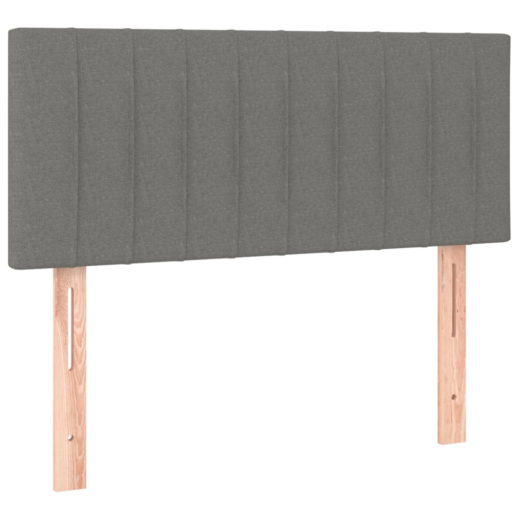 Giroletto a Molle con Materasso Grigio Scuro 90x190 cm Tessuto