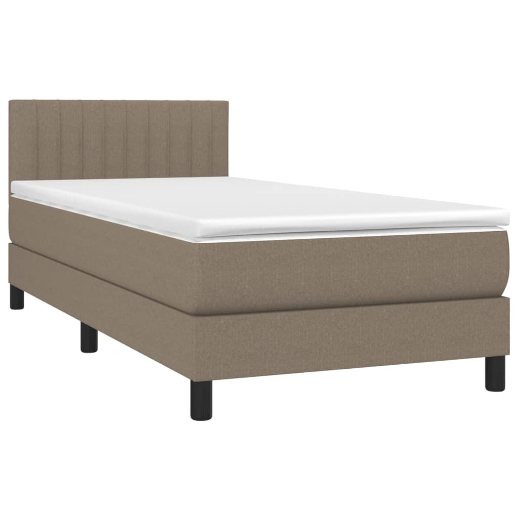 Giroletto a Molle con Materasso Tortora 100x200 cm in Tessuto | homemem39