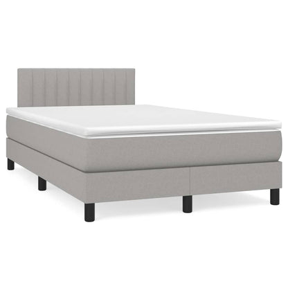 Giroletto a Molle con Materasso Grigio Chiaro 120x200cm Tessuto | homemem39