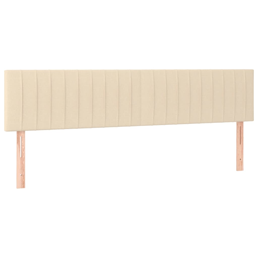 Giroletto a Molle con Materasso Crema 160x200 cm in Tessuto | homemem39