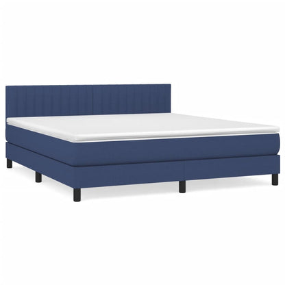 Giroletto a Molle con Materasso Blu 160x200 cm in Tessuto | homemem39