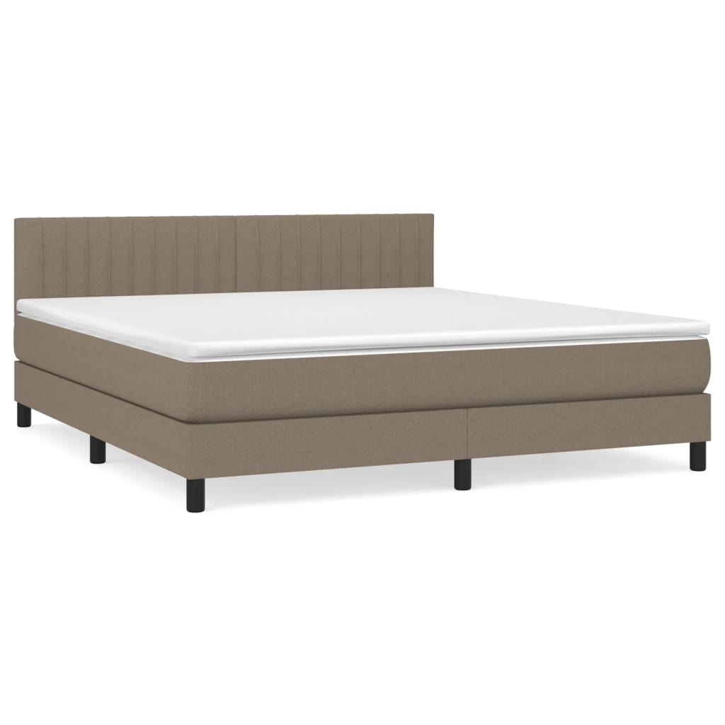 Giroletto a Molle con Materasso Tortora 180x200 cm in Tessuto | homemem39