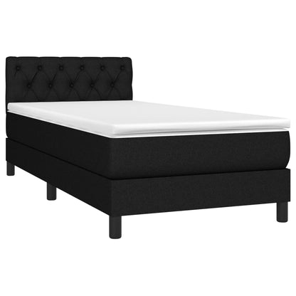 Giroletto a Molle con Materasso Nero 80x200 cm inTessuto | homemem39