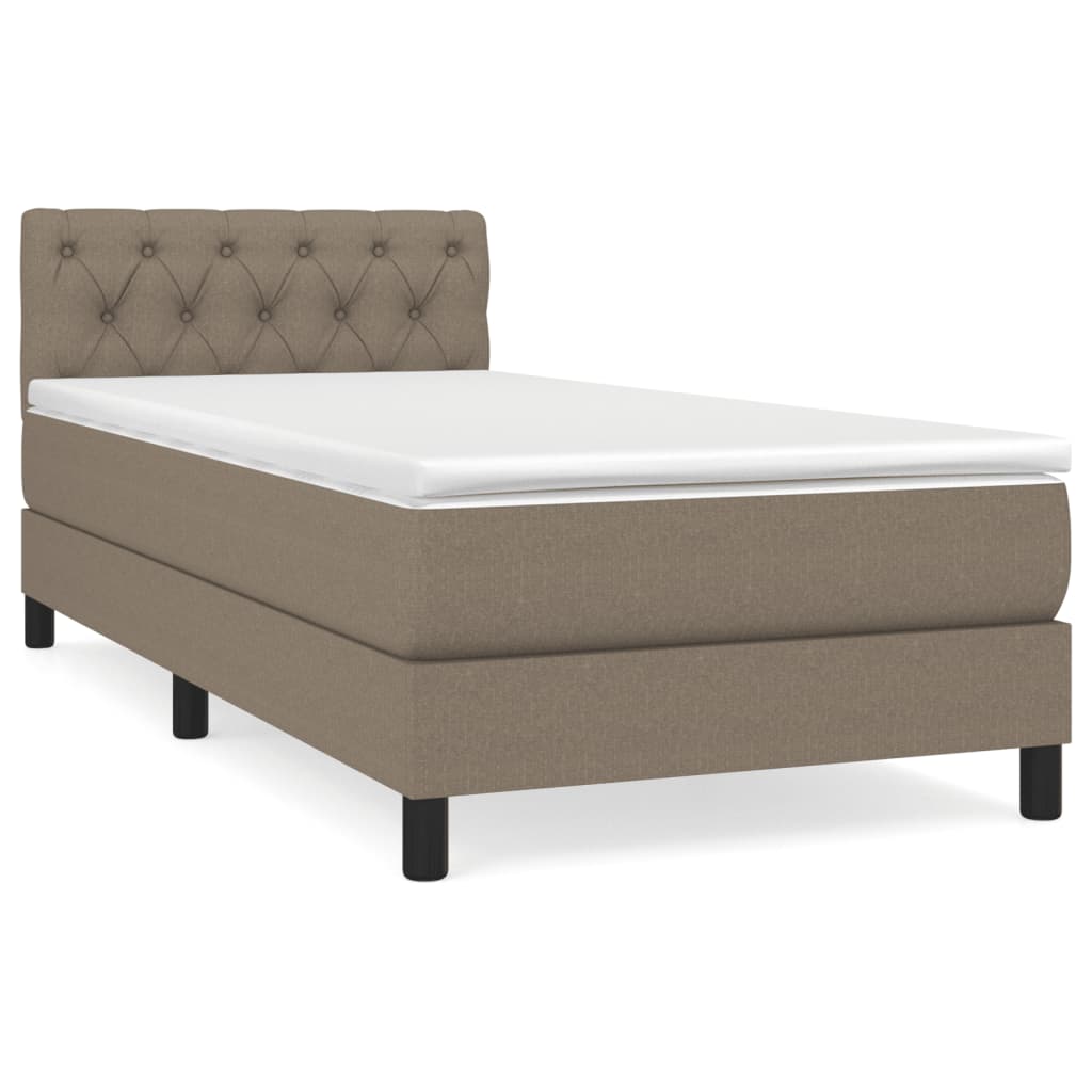 Giroletto a Molle con Materasso Tortora 80x200 cm inTessuto | homemem39