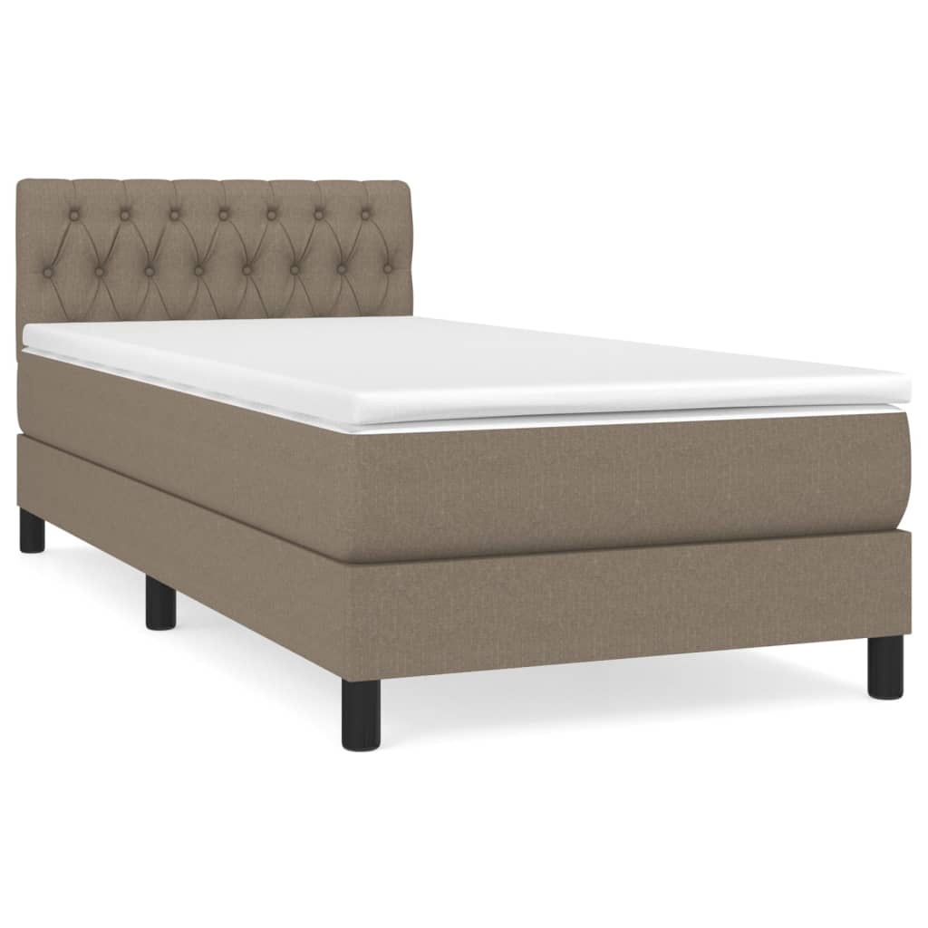 Giroletto a Molle con Materasso Tortora 100x200 cm in Tessuto | homemem39