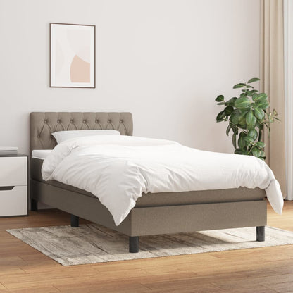Giroletto a Molle con Materasso Tortora 100x200 cm in Tessuto | homemem39