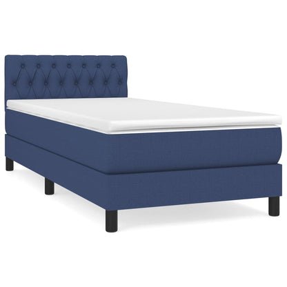 Giroletto a Molle con Materasso Blu 100x200 cm in Tessuto | homemem39