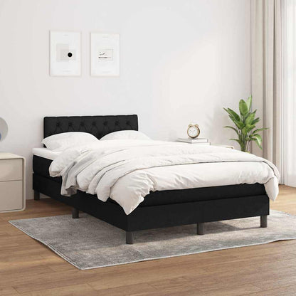 Giroletto a Molle con Materasso Nero 120x200 cm in Tessuto | homemem39
