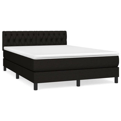 Giroletto a Molle con Materasso Nero 140x190 cm in Tessuto | homemem39