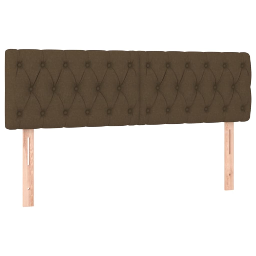 Giroletto a Molle con Materasso Marrone Scuro 140x200cm Tessuto