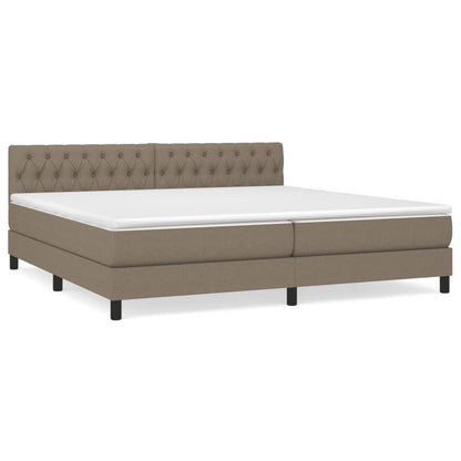 Giroletto a Molle con Materasso Tortora 200x200 cm in Tessuto | homemem39
