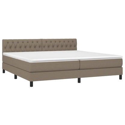 Giroletto a Molle con Materasso Tortora 200x200 cm in Tessuto | homemem39
