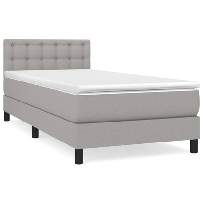 Giroletto a Molle con Materasso Grigio Chiaro 80x200 cm Tessuto | homemem39