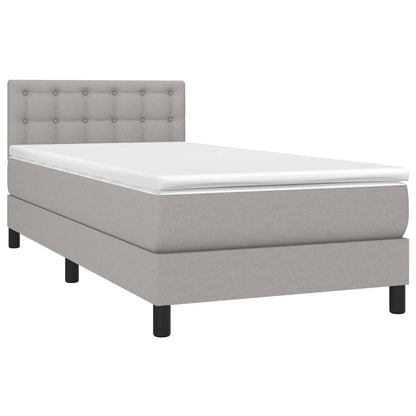 Giroletto a Molle con Materasso Grigio Chiaro 80x200 cm Tessuto | homemem39