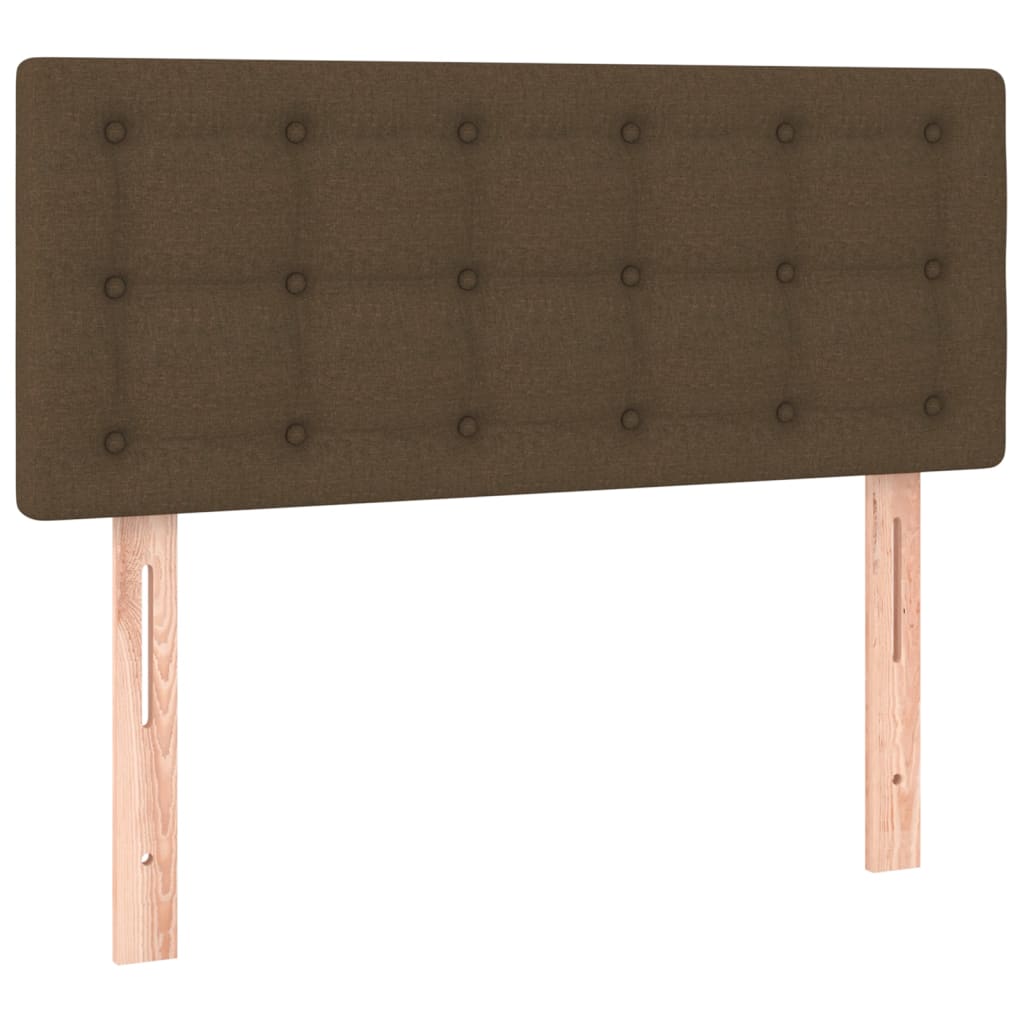 Giroletto a Molle con Materasso Marrone Scuro 80x200 cm Tessuto