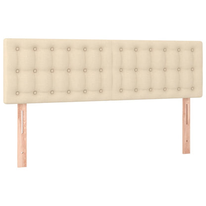 Giroletto a Molle con Materasso Crema 140x200 cm in Tessuto