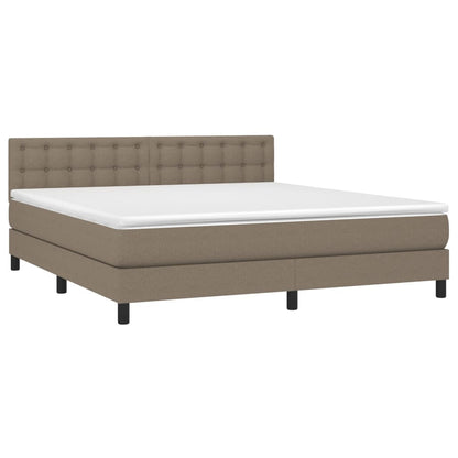 Giroletto a Molle con Materasso Tortora 160x200 cm in Tessuto | homemem39