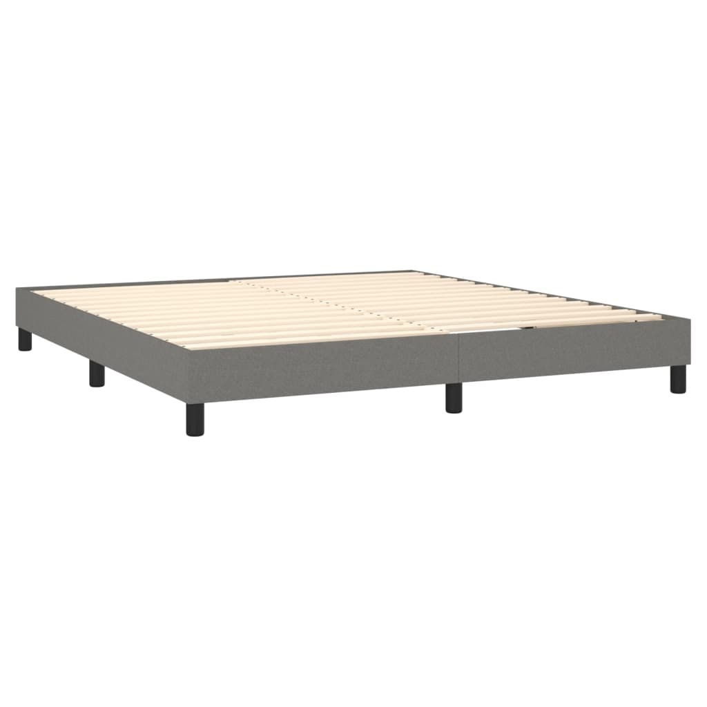 Giroletto a Molle con Materasso Grigio Scuro 180x200 cm Tessuto | homemem39