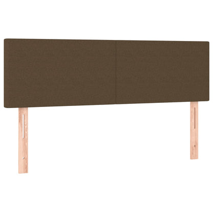 Giroletto a Molle con Materasso Marrone Scuro 140x200cm Tessuto