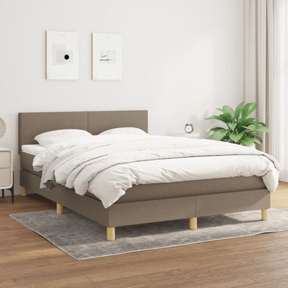 Giroletto a Molle con Materasso Tortora 140x200 cm in Tessuto | homemem39