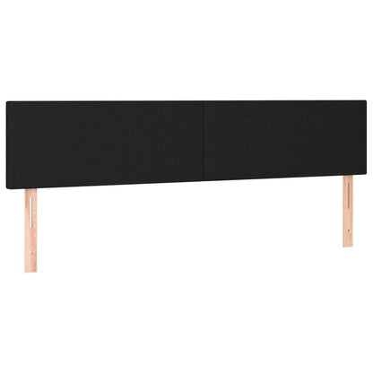 Giroletto a Molle con Materasso Nero 180x200 cm in Tessuto