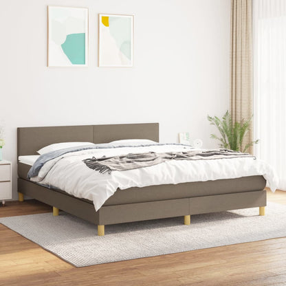 Giroletto a Molle con Materasso Tortora 180x200 cm in Tessuto | homemem39