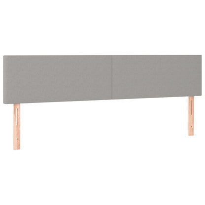 Giroletto a Molle con Materasso Grigio Chiaro 200x200cm Tessuto