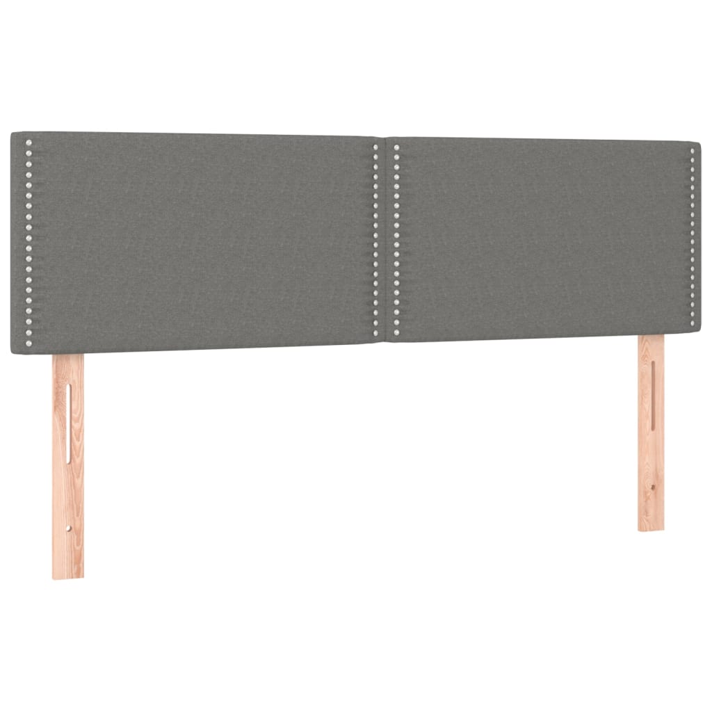 Giroletto a Molle con Materasso Grigio Scuro 140x200cm Tessuto | homemem39