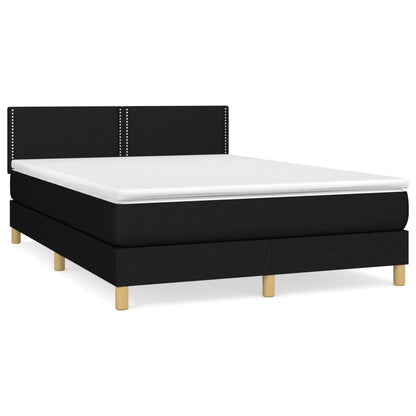 Giroletto a Molle con Materasso Nero 140x200 cm in Tessuto | homemem39