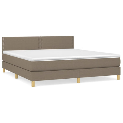 Giroletto a Molle con Materasso Tortora 180x200 cm in Tessuto | homemem39