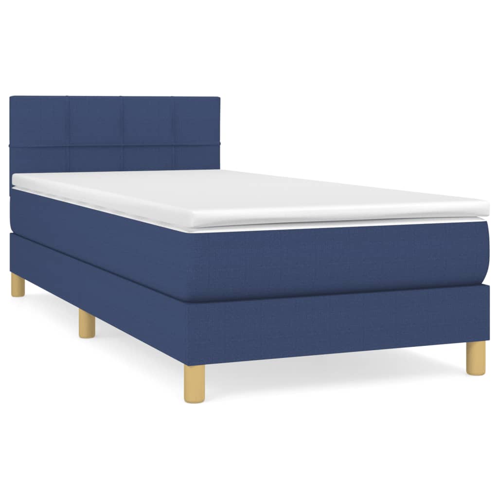 Giroletto a Molle con Materasso Blu 80x200 cm inTessuto | homemem39