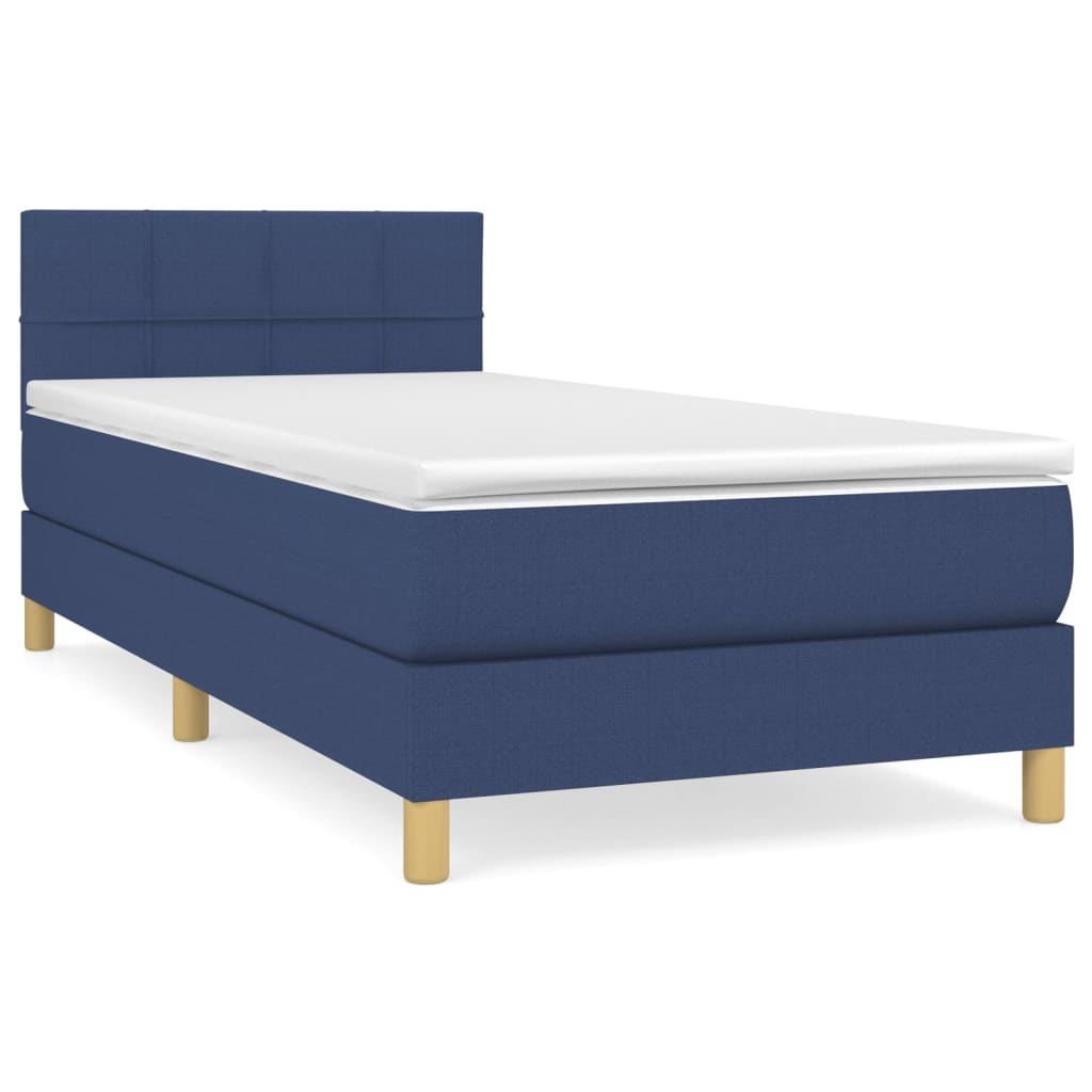 Giroletto a Molle con Materasso Blu 90x190 cm in Tessuto | homemem39