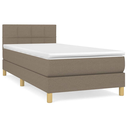 Giroletto a Molle con Materasso Tortora 100x200 cm in Tessuto | homemem39