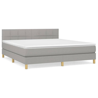 Giroletto a Molle con Materasso Grigio Chiaro160x200 cm Tessuto | homemem39