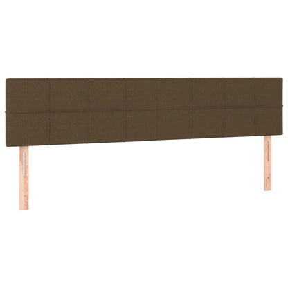 Giroletto a Molle con Materasso Marrone Scuro 200x200cm Tessuto | homemem39