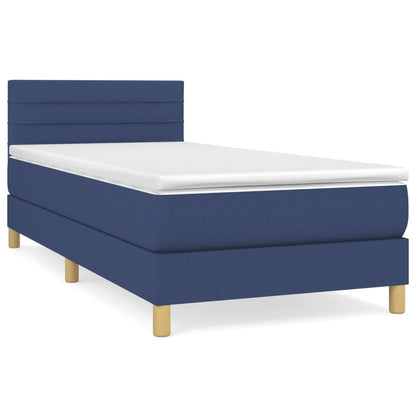 Giroletto a Molle con Materasso Blu 90x190 cm in Tessuto | homemem39