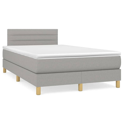 Giroletto a Molle con Materasso Grigio Chiaro 120x200cm Tessuto | homemem39