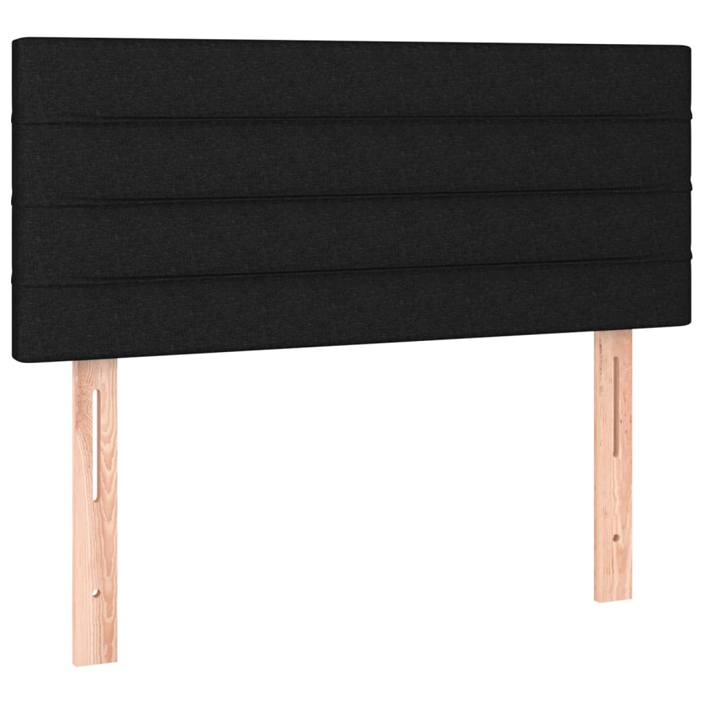 Giroletto a Molle con Materasso Nero 120x200 cm in Tessuto