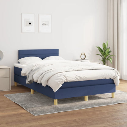 Giroletto a Molle con Materasso Blu 120x200 cm in Tessuto | homemem39