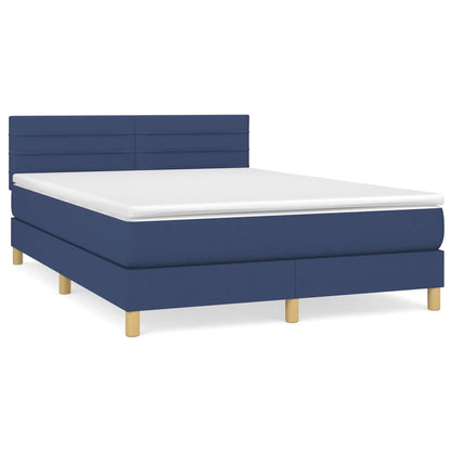 Giroletto a Molle con Materasso Blu 140x190 cm in Tessuto | homemem39
