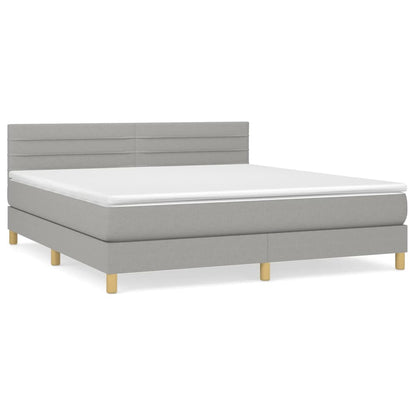 Giroletto a Molle con Materasso Grigio Chiaro160x200 cm Tessuto | homemem39