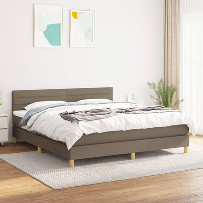 Giroletto a Molle con Materasso Tortora 160x200 cm in Tessuto | homemem39