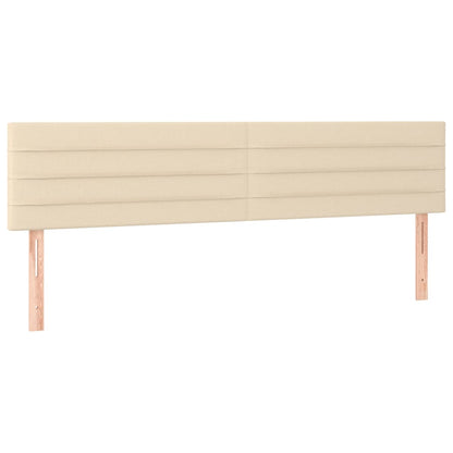 Giroletto a Molle con Materasso Crema 180x200 cm in Tessuto