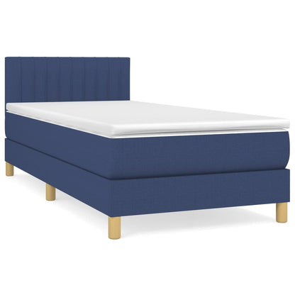 Giroletto a Molle con Materasso Blu 100x200 cm in Tessuto | homemem39