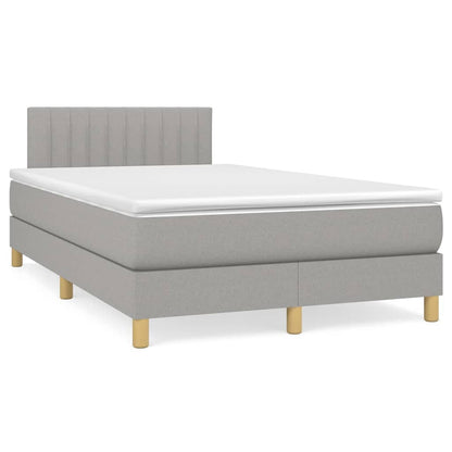 Giroletto a Molle con Materasso Grigio Chiaro 120x200cm Tessuto | homemem39