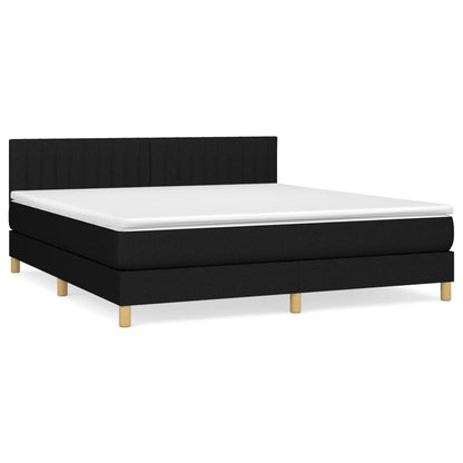 Giroletto a Molle con Materasso Nero 160x200 cm in Tessuto | homemem39