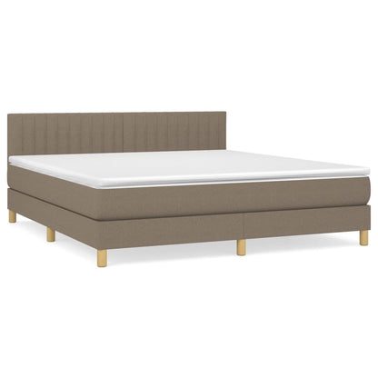 Giroletto a Molle con Materasso Tortora 180x200 cm in Tessuto