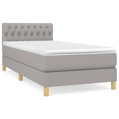 Giroletto a Molle con Materasso Grigio Chiaro 80x200 cm Tessuto | homemem39