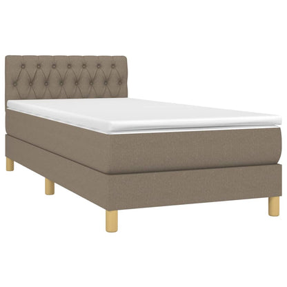 Giroletto a Molle con Materasso Tortora 100x200 cm in Tessuto | homemem39