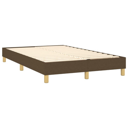 Giroletto a Molle con Materasso Marrone Scuro 120x200cm Tessuto